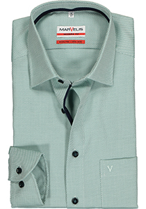 MARVELIS modern fit overhemd, structuur, groen (contrast)