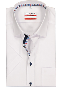 MARVELIS modern fit overhemd, korte mouw, popeline, wit (contrast)