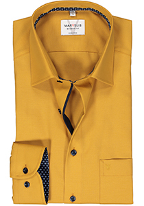 MARVELIS modern fit overhemd, popeline, geel