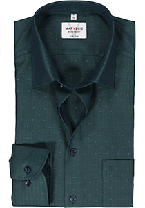 MARVELIS modern fit overhemd, herringbone, groen