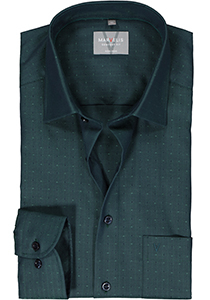 MARVELIS comfort fit overhemd, herringbone, groen