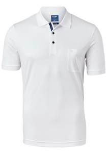 OLYMP modern fit poloshirt, active dry, wit