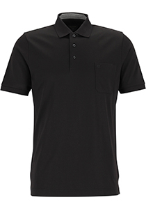 OLYMP Polo Casual, modern fit polo, active dry, zwart