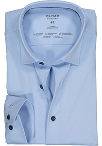 OLYMP Luxor 24/Seven modern fit overhemd, lichtblauw tricot