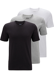 HUGO BOSS Classic T-shirts regular fit (3-pack), heren T-shirts O-hals, zwart, grijs, wit