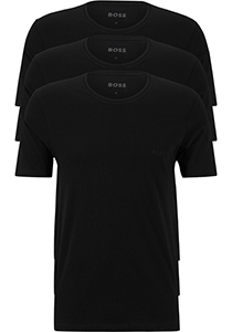 HUGO BOSS Classic T-shirts regular fit (3-pack), heren T-shirts O-hals, zwart
