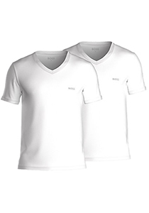 HUGO BOSS Comfort T-shirts relaxed fit (2-pack), heren T-shirts V-hals, wit