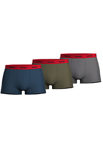 HUGO trunks (3-pack), heren boxers kort, multicolor (set met verschillende kleuren)