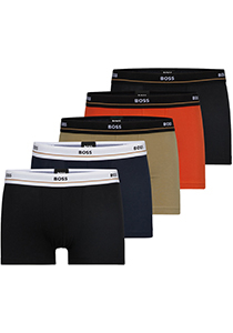 HUGO BOSS Essential trunks (5-pack), heren boxers kort, multicolor (set met verschillende kleuren)