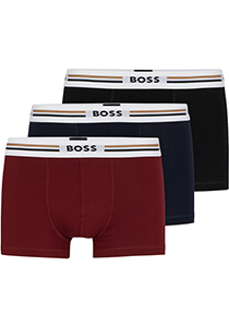 HUGO BOSS Revive trunks (3-pack), heren boxers kort, rood