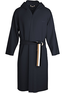 BOSS Iconic French Terry Robe, heren badjas (middeldik), donkerblauw
