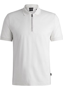 BOSS Palston slim fit heren polo, pique, wit