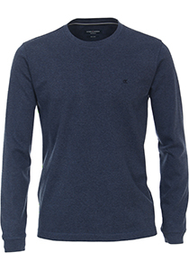 CASA MODA comfort fit T-shirt lange mouw, blauw dessin
