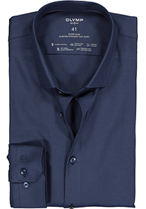 OLYMP No. 6 super slim fit overhemd 24/7, marine blauw