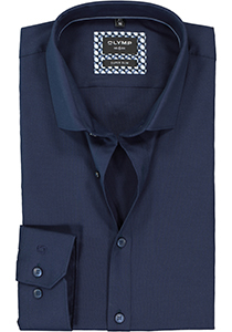 OLYMP No. 6 Six super slim fit overhemd, nachtblauw Oxford