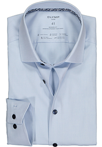 OLYMP 24/7 modern fit overhemd, twill, lichtblauw (contrast)