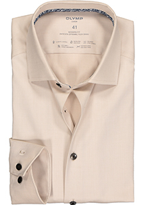 OLYMP 24/7 modern fit overhemd, twill, beige (contrast)