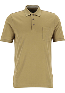 OLYMP Polo Casual, modern fit polo, active dry, olijfgroen