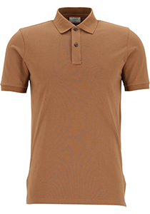 OLYMP Polo Level 5 Classic, slim fit polo, lichtbruin