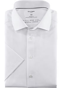 OLYMP Luxor 24/7 modern fit overhemd, korte mouw, Dynamic Flex, wit