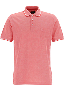OLYMP Polo Casual, modern fit polo, roest bruin