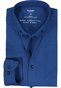 OLYMP 24/7 Level 5 body fit overhemd, herringbone, royal blauw
