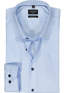 OLYMP No. 6 Six super slim fit overhemd, twill, lichtblauw