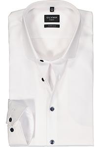 OLYMP No. 6 Six super slim fit overhemd, structuur, wit