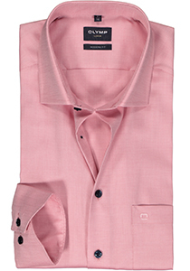 OLYMP modern fit overhemd, structuur, roze