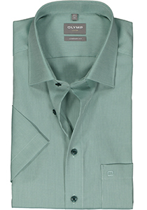 OLYMP comfort fit overhemd, korte mouw, structuur, groen