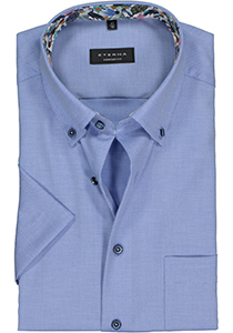 ETERNA comfort fit overhemd korte mouw, Oxford, lichtblauw (contrast)