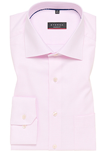 ETERNA modern fit overhemd, structuur, licht roze