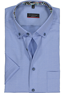 ETERNA modern fit overhemd korte mouw, Oxford, lichtblauw (contrast)