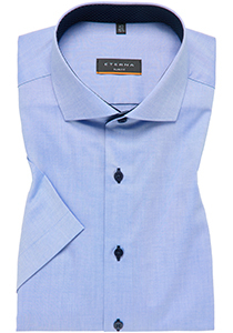 ETERNA slim fit overhemd korte mouw, Oxford, lichtblauw (contrast)