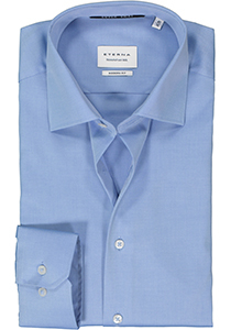 ETERNA modern fit overhemd, twill, blauw