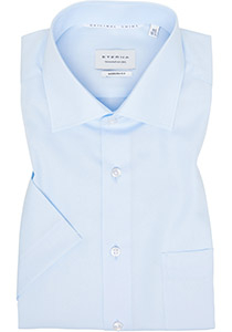 ETERNA modern fit overhemd korte mouw, popeline, lichtblauw