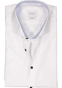 ETERNA modern fit overhemd korte mouw, popeline, wit (contrast)