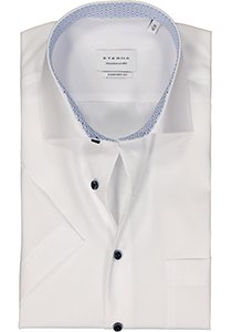 ETERNA comfort fit overhemd korte mouw, popeline, wit (contrast)