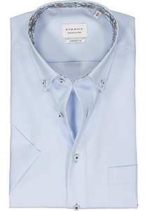 ETERNA comfort fit overhemd korte mouw, Oxford, lichtblauw (contrast)