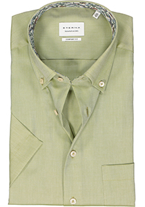 ETERNA comfort fit overhemd korte mouw, Oxford, groen (contrast)