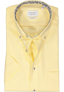ETERNA comfort fit overhemd korte mouw, Oxford, geel (contrast)