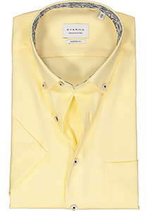 ETERNA modern fit overhemd korte mouw, Oxford, geel (contrast)