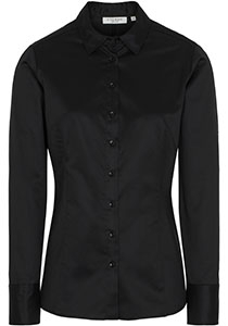 ETERNA dames blouse slim fit, zwart