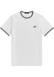 Fred Perry Twin Tipped regular fit T-shirt M1588, korte mouw O-hals, wit