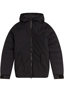 Fred Perry Insulated Hooded Jacket J2572, heren winterjas, zwart