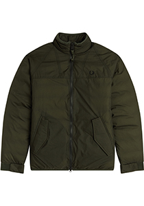 Fred Perry Insulated Zip Through Jacket J2573, heren winterjas, groen