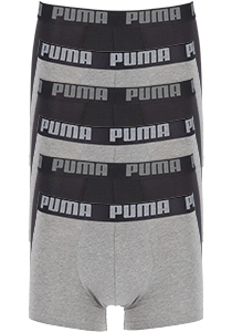 Puma Basic Boxer heren (6-pack), zwart en donkergrijs