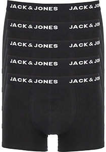 Jack & Jones heren boxers Jachuey trunks (5-pack), zwart