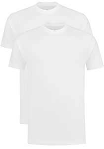 VENT wijd model T-shirt O-hals (2-pack), wit
