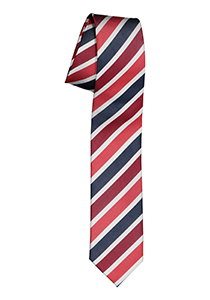 Pelucio stropdas, blauw met rode streep